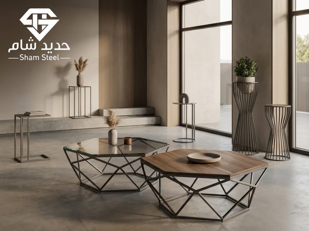 طاولات وستاندات حديد عصرية